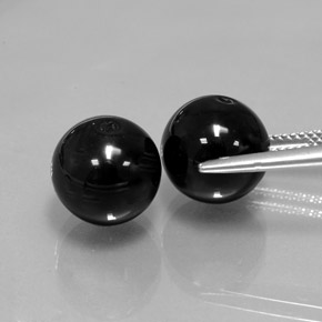 Pedras preciosas de ônix preto natural de  ct, esfera / bola, opaco