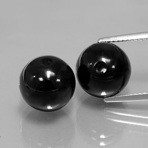 Pedras preciosas de ônix preto natural de  ct, esfera / bola, opaco