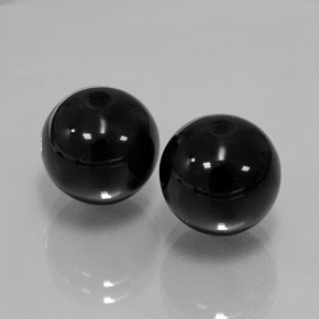 Pedras preciosas de ônix preto natural de  ct, esfera / bola, opaco