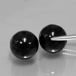 Pedras preciosas de ônix preto natural de  ct, esfera / bola, opaco
