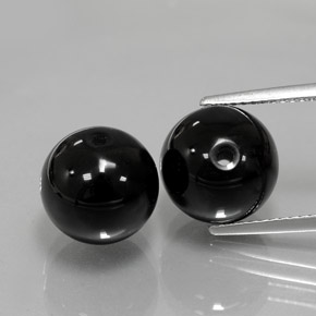 Pedras preciosas de ônix preto natural de  ct, esfera / bola, opaco
