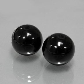 Pedras preciosas de ônix preto natural de  ct, esfera / bola, opaco