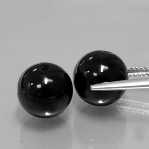 Pedras preciosas de ônix preto natural de  ct, esfera / bola, opaco