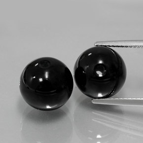Pedras preciosas de ônix preto natural de  ct, esfera / bola, opaco