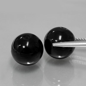 Pedras preciosas de ônix preto natural de  ct, esfera / bola, opaco
