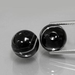 Pedras preciosas de ônix preto natural de  ct, esfera / bola, opaco