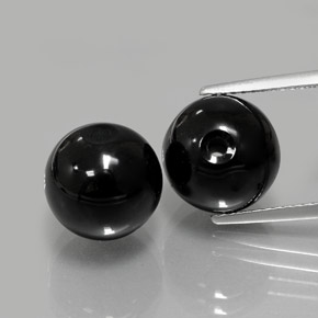 Pedras preciosas de ônix preto natural de  ct, esfera / bola, opaco