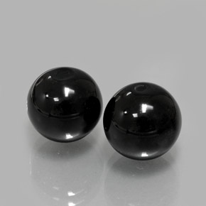 Pedras preciosas de ônix preto natural de  ct, esfera / bola, opaco