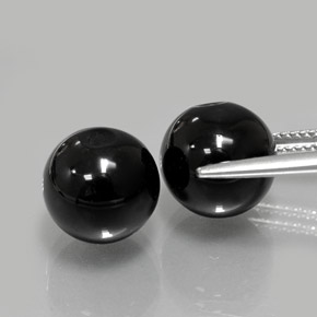 Pedras preciosas de ônix preto natural de  ct, esfera / bola, opaco