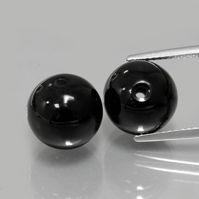 Pedras preciosas de ônix preto natural de  ct, esfera / bola, opaco