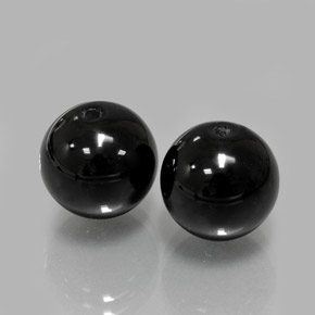Pedras preciosas de ônix preto natural de  ct, esfera / bola, opaco