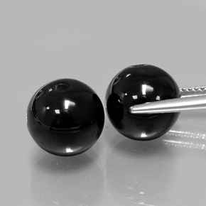Pedras preciosas de ônix preto natural de  ct, esfera / bola, opaco