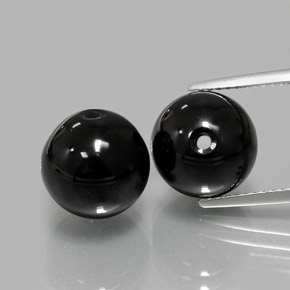 Pedras preciosas de ônix preto natural de  ct, esfera / bola, opaco