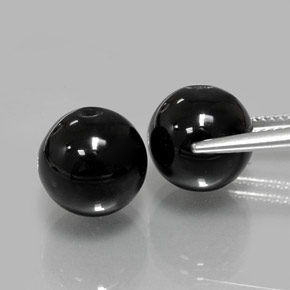 Pedras preciosas de ônix preto natural de  ct, esfera / bola, opaco