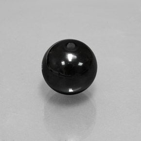 Ônix Preto Natural 6.88ct, Esfera / Bola, Opaco