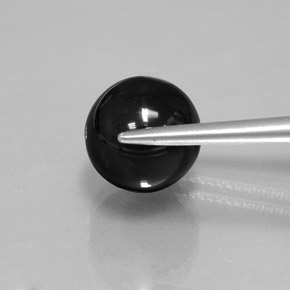 Ônix Preto Natural 6.88ct, Esfera / Bola, Opaco