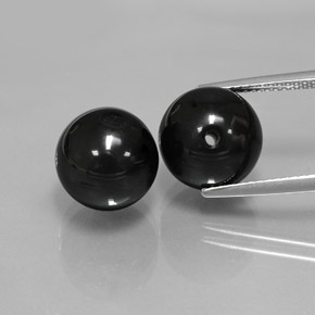 Pedras preciosas de ônix preto natural de  ct, esfera / bola, opaco