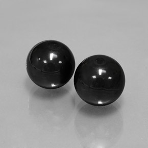 Pedras preciosas de ônix preto natural de  ct, esfera / bola, opaco