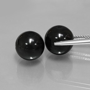 Pedras preciosas de ônix preto natural de  ct, esfera / bola, opaco