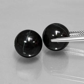 Pedras preciosas de ônix preto natural de  ct, esfera / bola, opaco