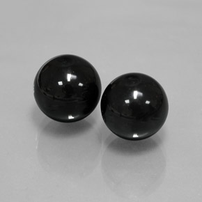 Pedras preciosas de ônix preto natural de  ct, esfera / bola, opaco