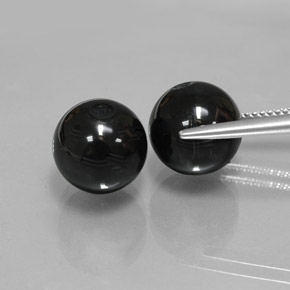 Pedras preciosas de ônix preto natural de  ct, esfera / bola, opaco