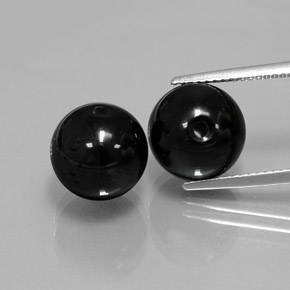 Pedras preciosas de ônix preto natural de  ct, esfera / bola, opaco