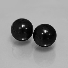 Pedras preciosas de ônix preto natural de  ct, esfera / bola, opaco