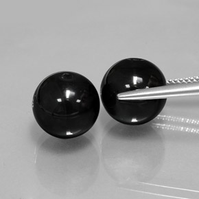 Pedras preciosas de ônix preto natural de  ct, esfera / bola, opaco