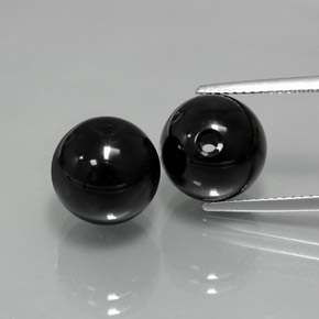 Pedras preciosas de ônix preto natural de  ct, esfera / bola, opaco