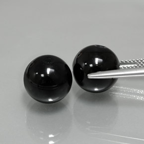 Pedras preciosas de ônix preto natural de  ct, esfera / bola, opaco