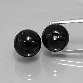 Pedras preciosas de ônix preto natural de  ct, esfera / bola, opaco