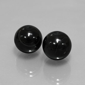 Pedras preciosas de ônix preto natural de  ct, esfera / bola, opaco