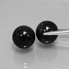 Pedras preciosas de ônix preto natural de  ct, esfera / bola, opaco