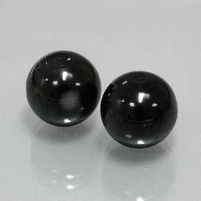 Pedras preciosas de ônix preto natural de  ct, esfera / bola, opaco