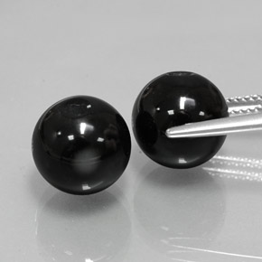 Pedras preciosas de ônix preto natural de  ct, esfera / bola, opaco