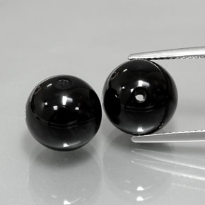Pedras preciosas de ônix preto natural de  ct, esfera / bola, opaco