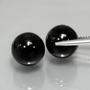 Pedras preciosas de ônix preto natural de  ct, esfera / bola, opaco