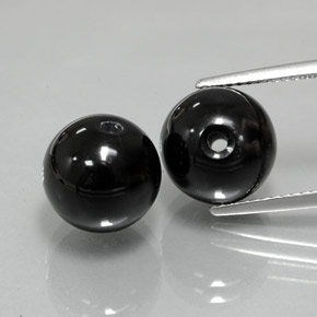 Pedras preciosas de ônix preto natural de  ct, esfera / bola, opaco