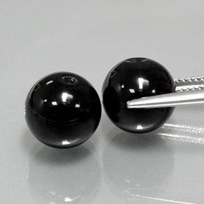 Pedras preciosas de ônix preto natural de  ct, esfera / bola, opaco