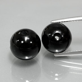 Pedras preciosas de ônix preto natural de  ct, esfera / bola, opaco