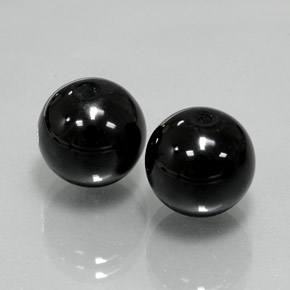Pedras preciosas de ônix preto natural de  ct, esfera / bola, opaco