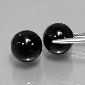 Pedras preciosas de ônix preto natural de  ct, esfera / bola, opaco