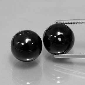 Pedras preciosas de ônix preto natural de  ct, esfera / bola, opaco