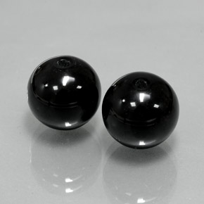 Pedras preciosas de ônix preto natural de  ct, esfera / bola, opaco