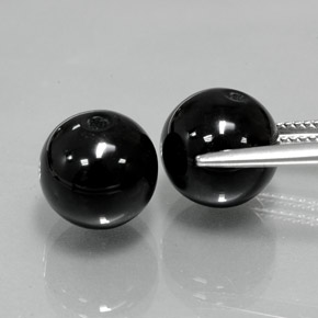 Pedras preciosas de ônix preto natural de  ct, esfera / bola, opaco