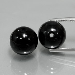 Pedras preciosas de ônix preto natural de  ct, esfera / bola, opaco