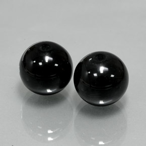 Pedras preciosas de ônix preto natural de  ct, esfera / bola, opaco