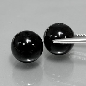 Pedras preciosas de ônix preto natural de  ct, esfera / bola, opaco