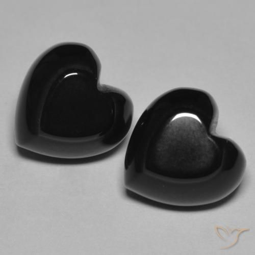 8.59ctw Natural Preto Ônix, Coração, Opaco